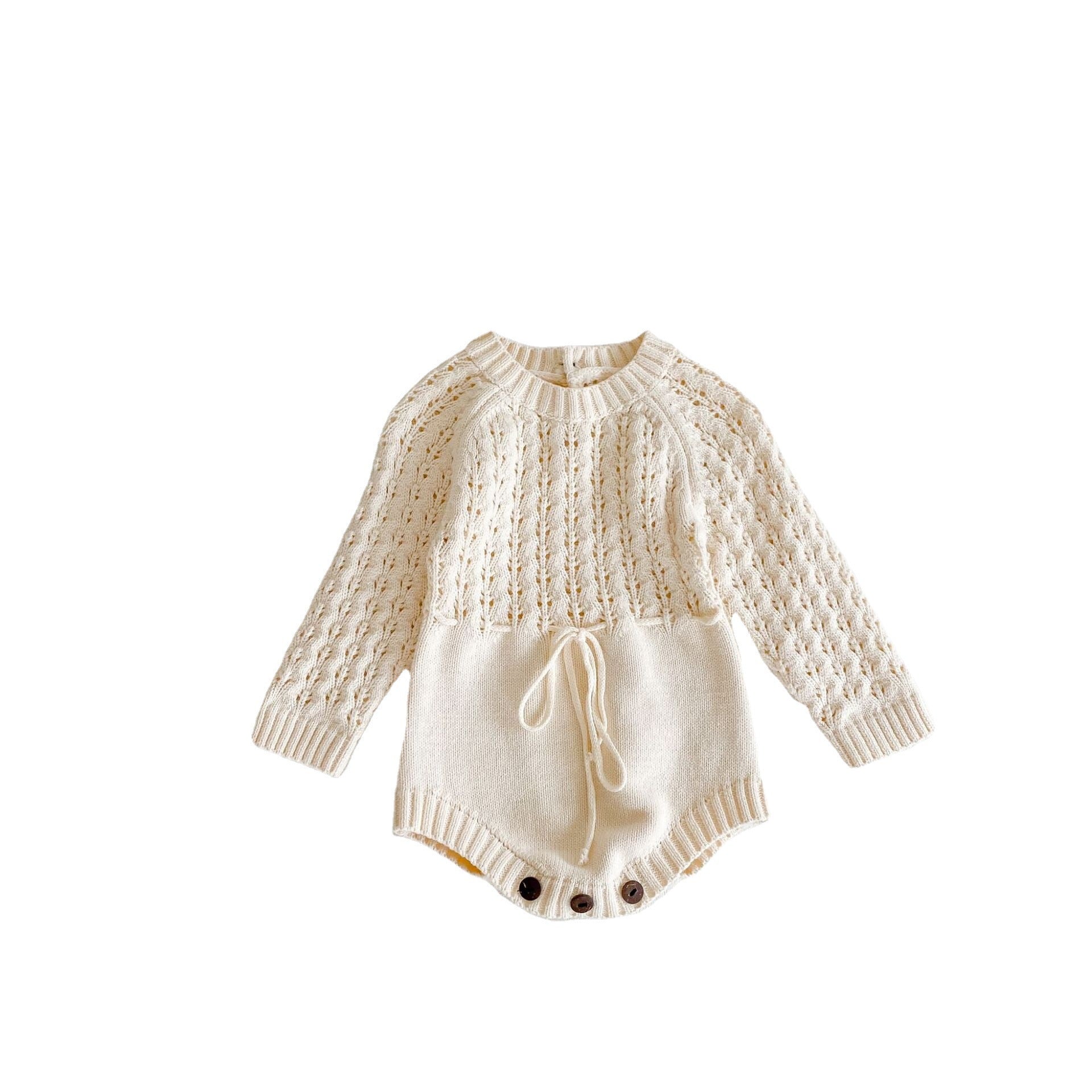 Girl Baby Knitted Hollow Waist Girdle Long Sleeves Harpy Dress Triangle Girl Baby Knitted Hollow Waist Girdle Long Sleeves Harpy Dress Triangle
